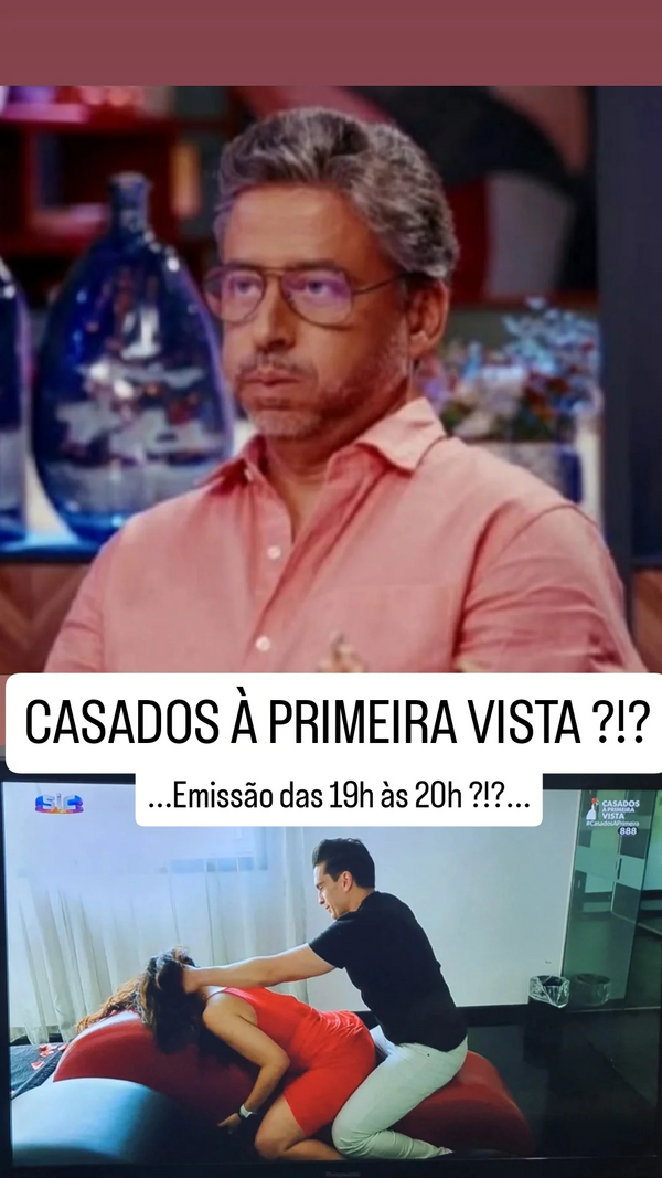 Hugo critica SIC por exibir momentos de Carla e Nelson em Casados à Primeira Vista