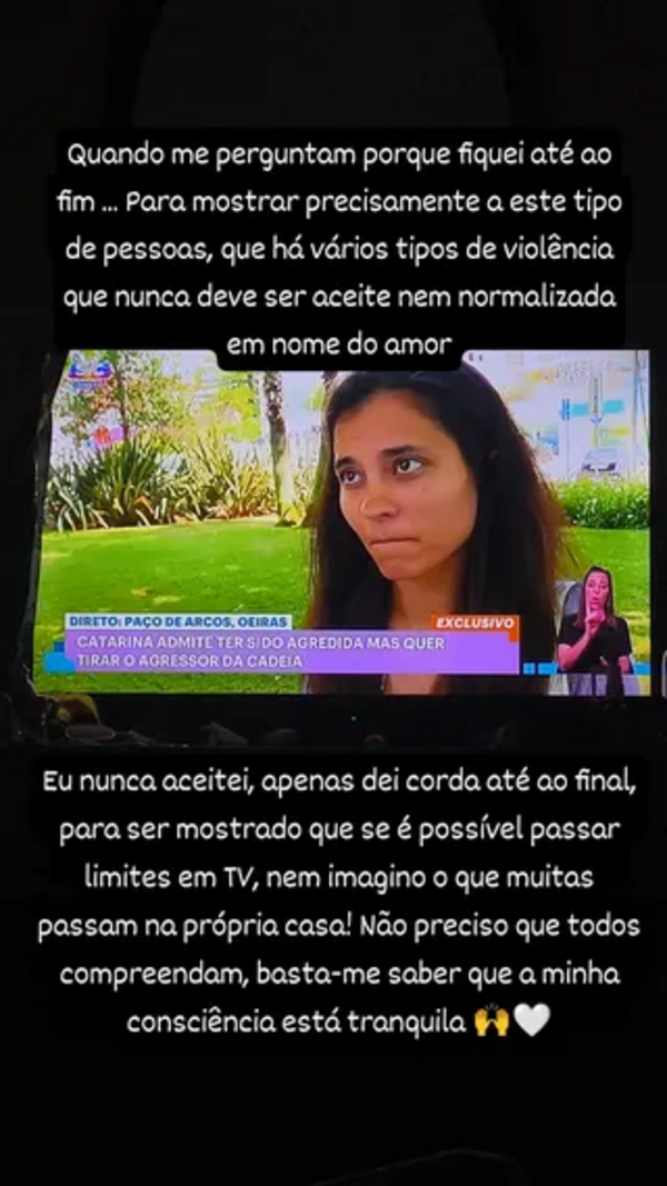 Raquel de 'Casados' explica permanência no programa com caso de violência doméstica