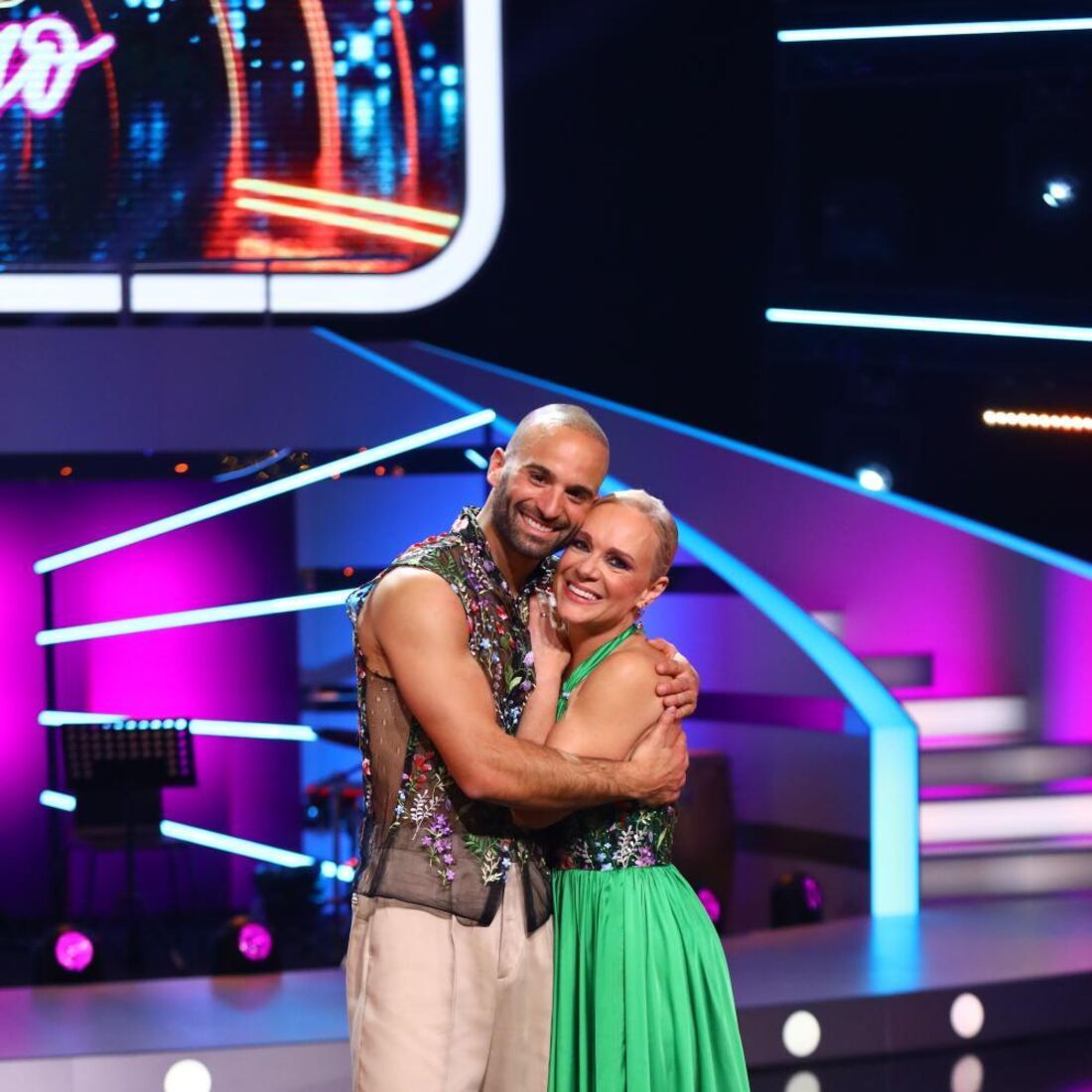 Renato Nobre com Carla Andrino no 'Dança Comigo'