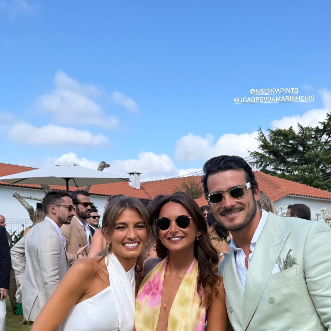 Nelma Serpa Pinto e João Póvoa Marinheiro festejam com amigos