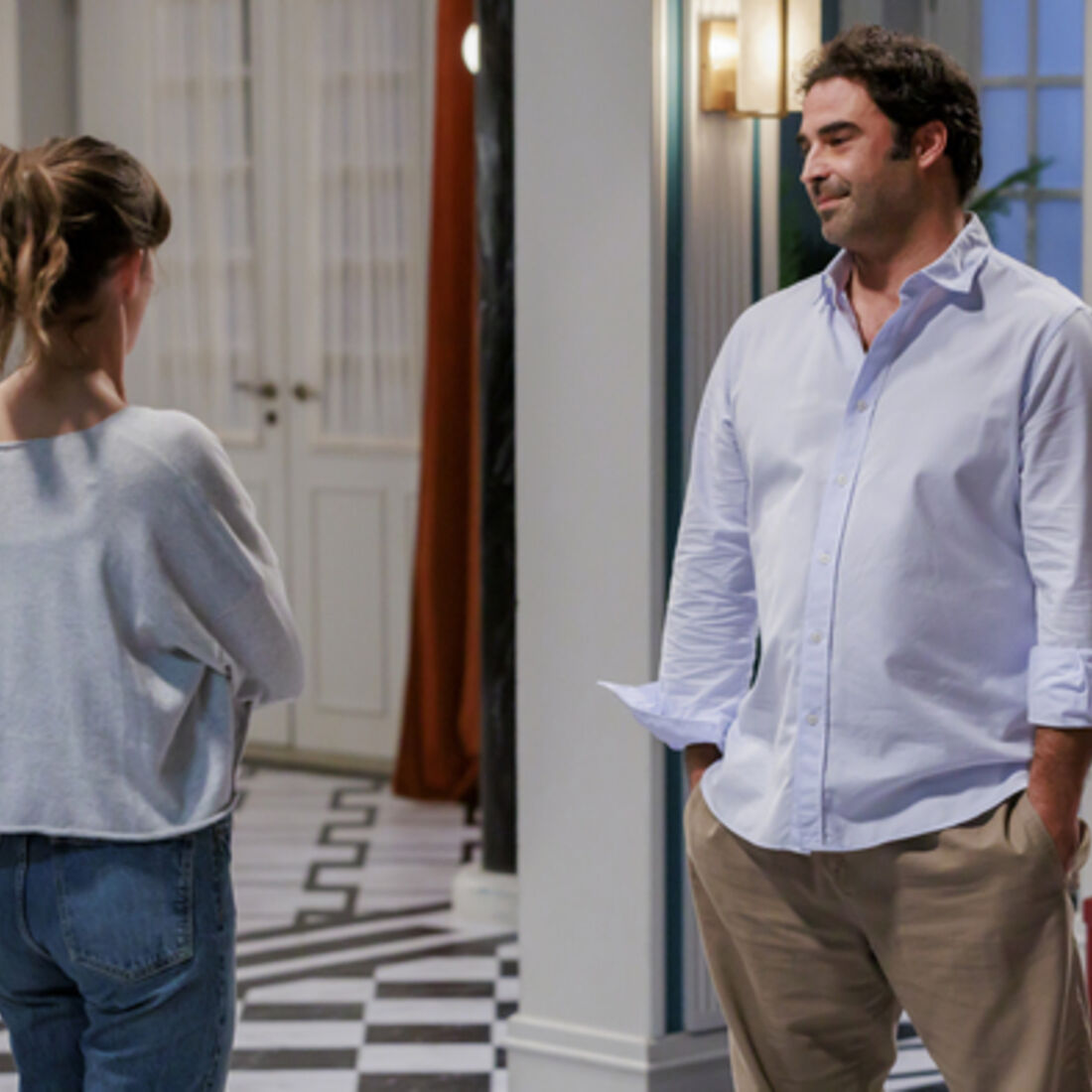 Miguel e Laura na novela 'A Promessa'