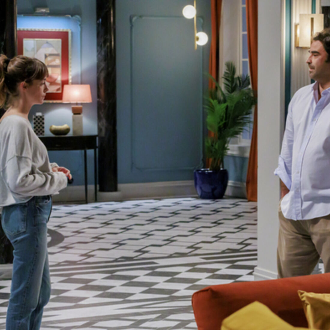 Miguel e Laura na novela 'A Promessa'