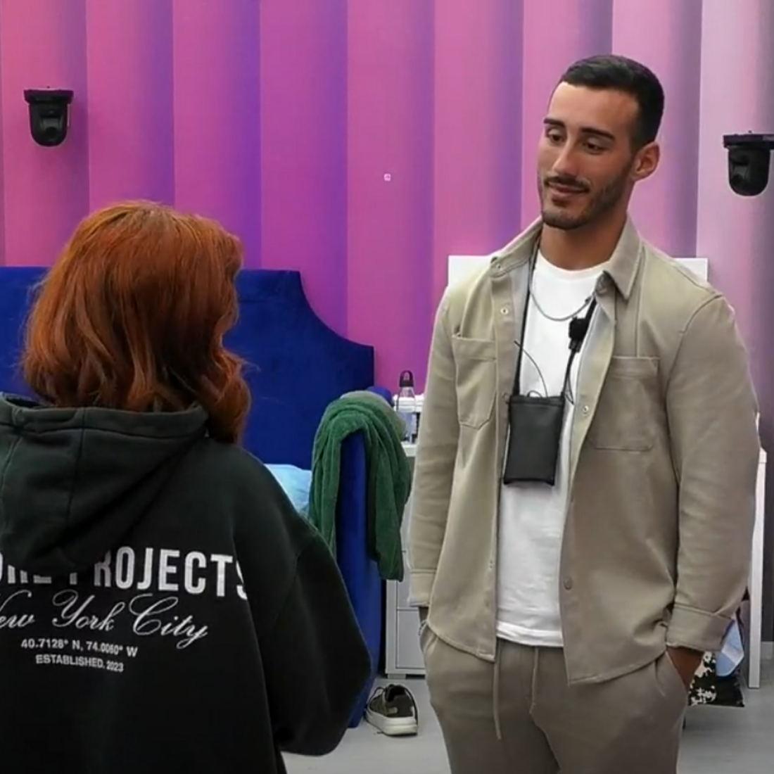 Catarina Miranda e Afonso Leitão trocam provocações sobre um beijo no Big Brother.