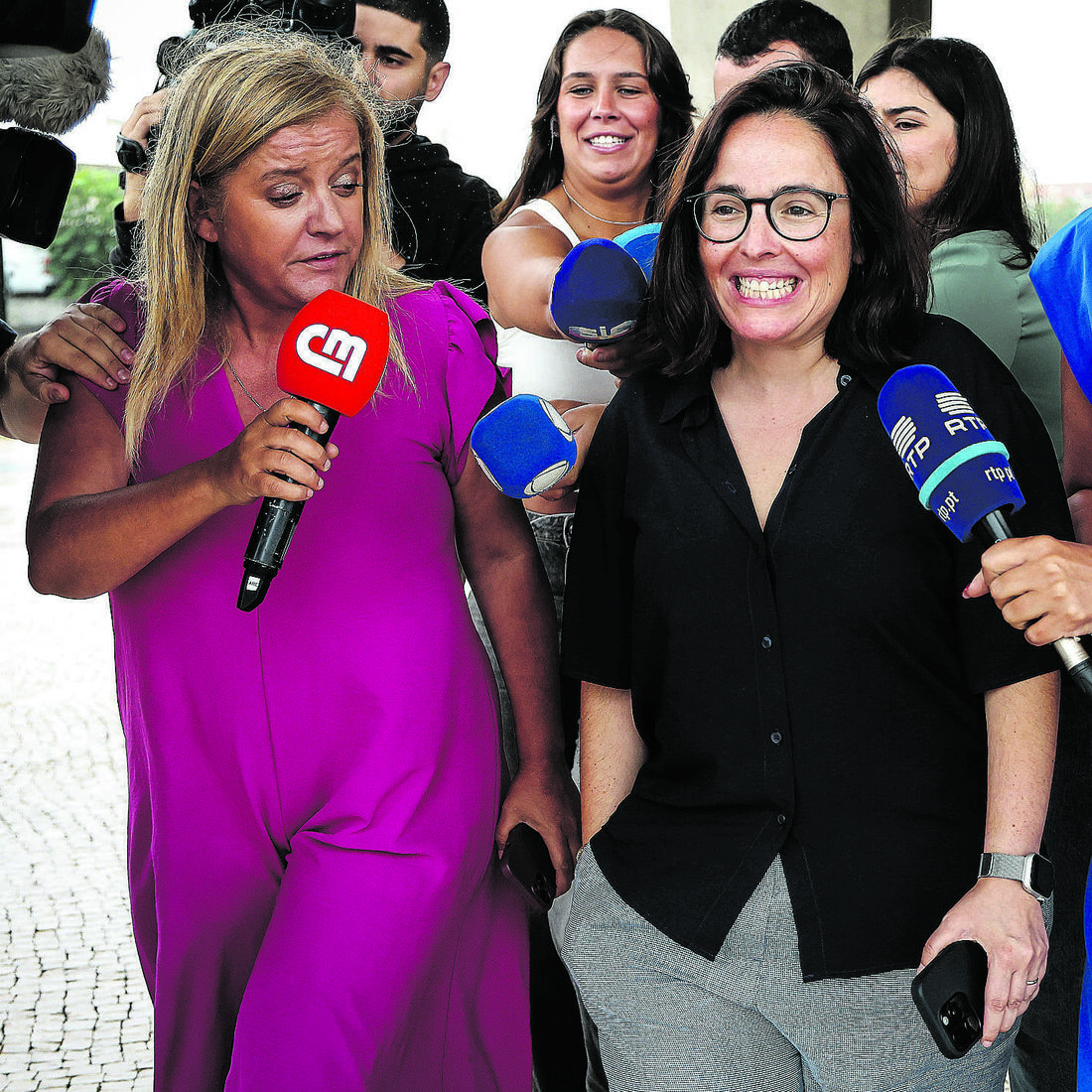 Joana Marques e Anjos perante a comunicação social após decisão judicial