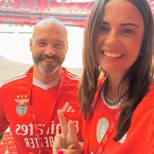 João Ricardo e Raquel de 'Casados à Primeira Vista' no Estádio da Luz
