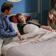 Tomás, Laura e Helena na novela 'A Promessa'