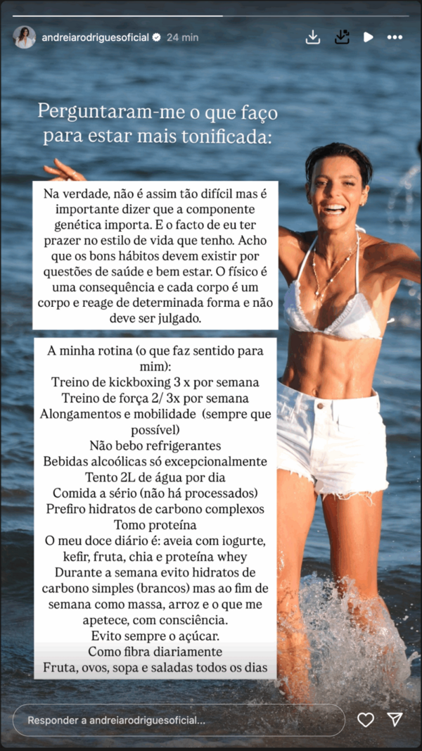 Os segredos da forma física de Andreia Rodrigues