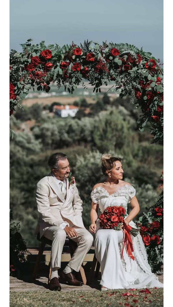 Rosa Bela e Carlos Areia no dia do casamento