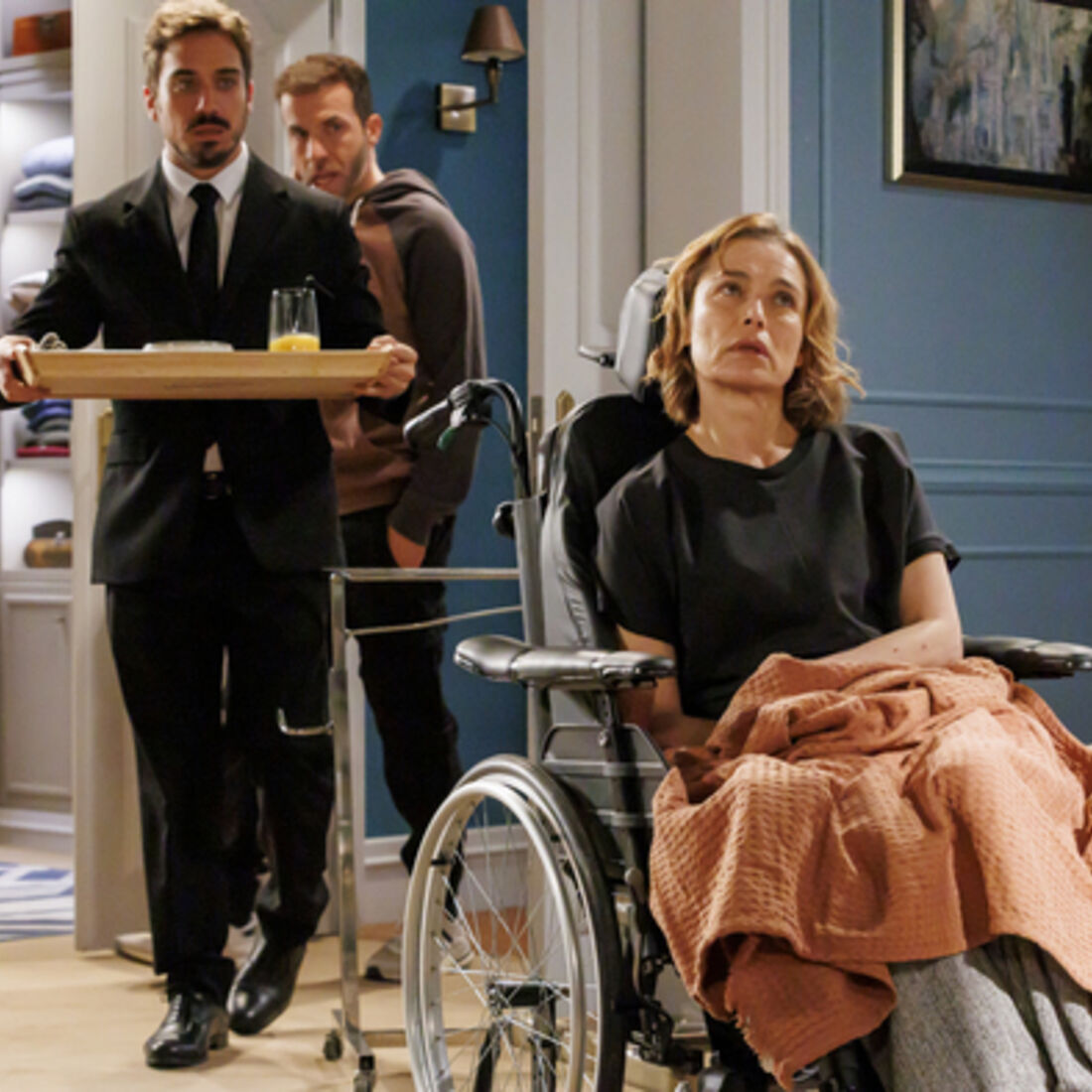 Nuno, Helena e Bruno na novela 'A Promessa'