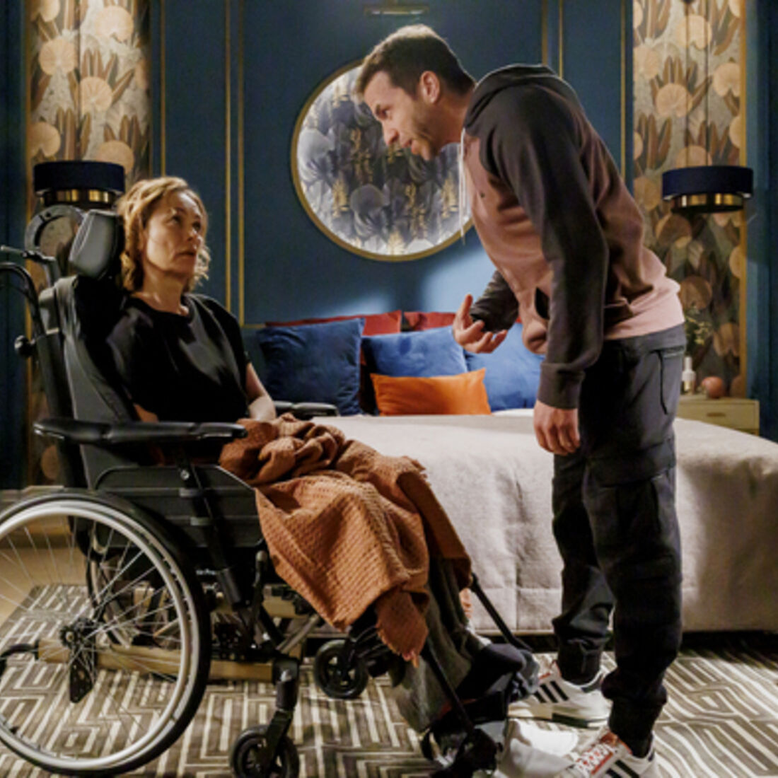 Helena e Bruno na novela 'A Promessa'