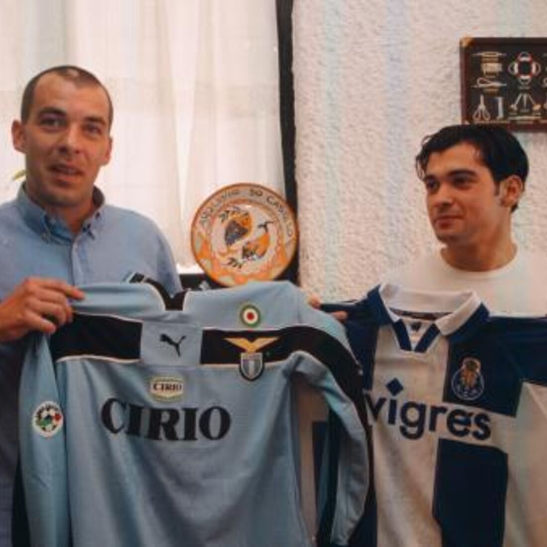 Sérgio Conceição, na altura jogador da Lazio, visitou Jorge Costa no Porto