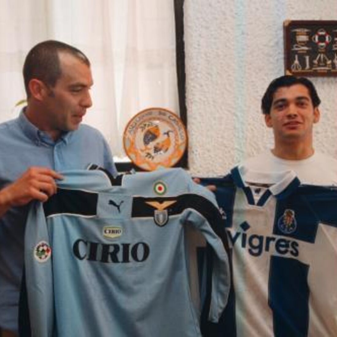 Sérgio Conceição, na altura jogador da Lazio, visitou Jorge Costa no Porto