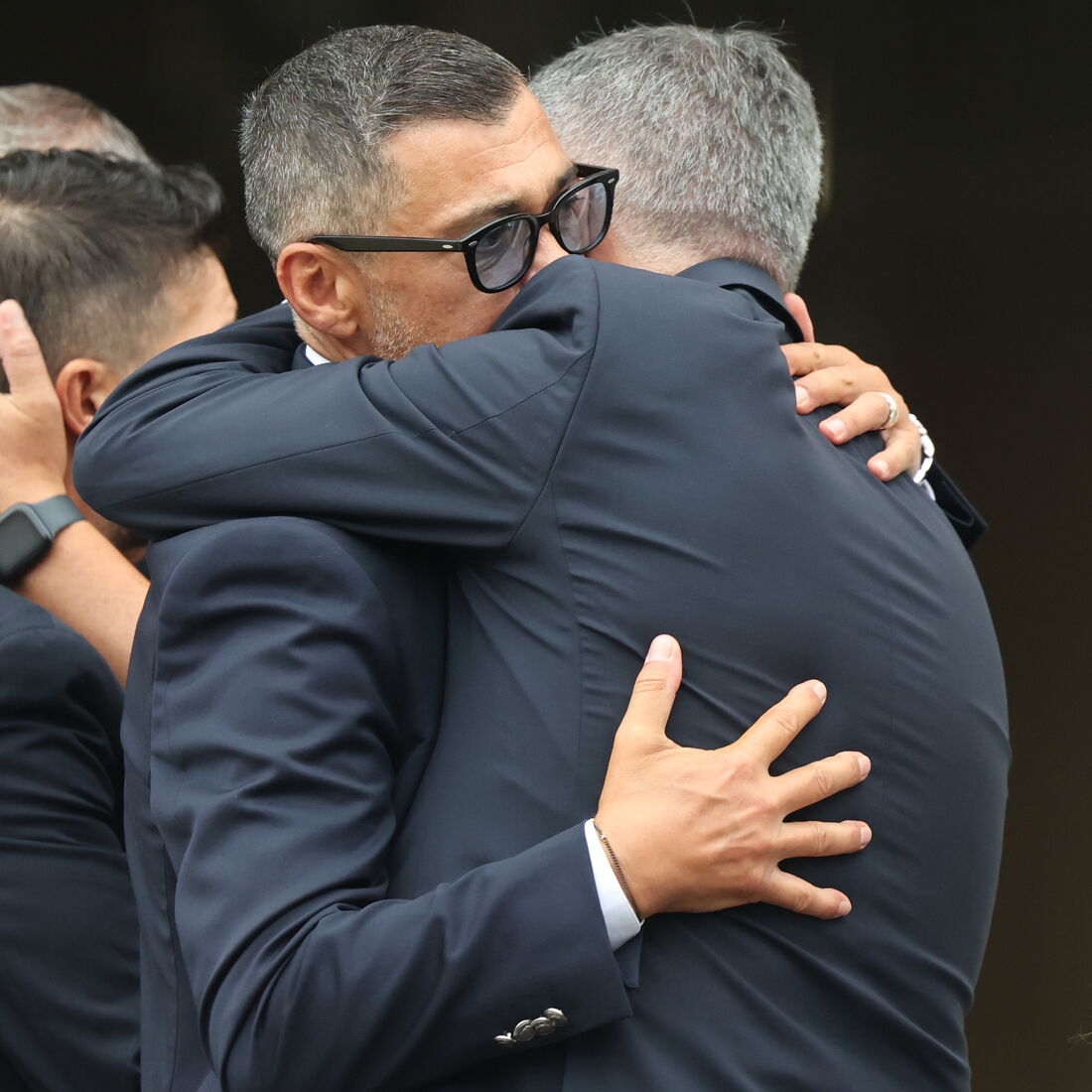 Sérgio Conceição emocionado no funeral de Jorge Costa