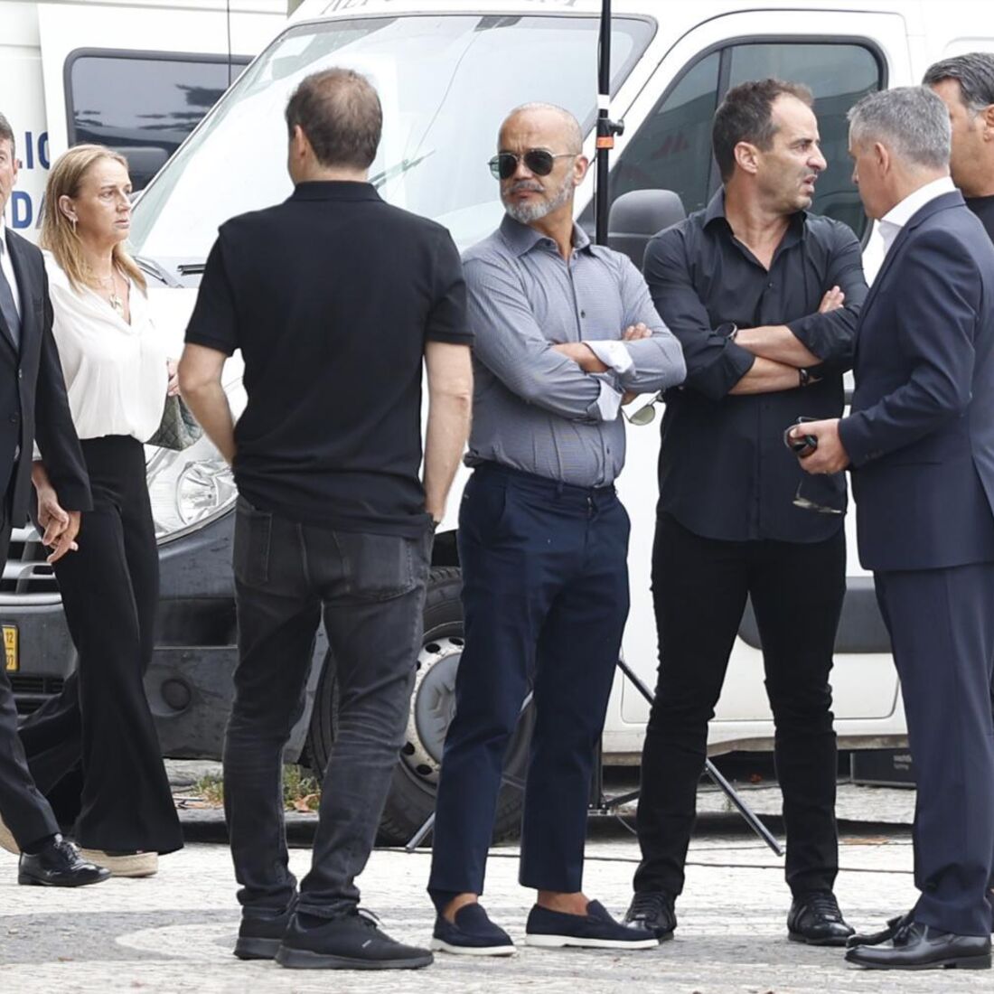 Fernando Rocha no funeral de Jorge Costa