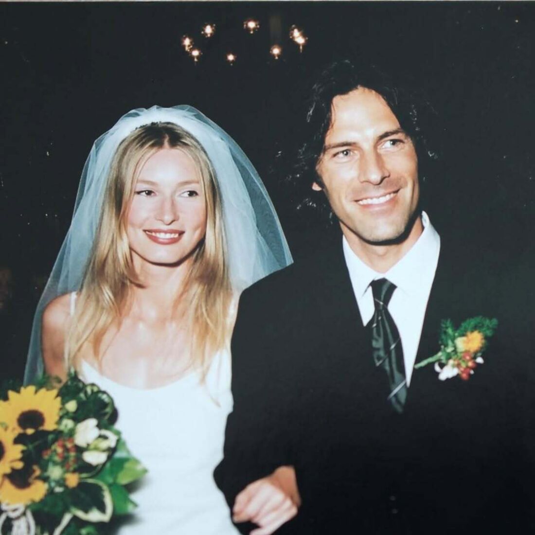 Paulo Pires no dia de casamento com Astrid Werdnig