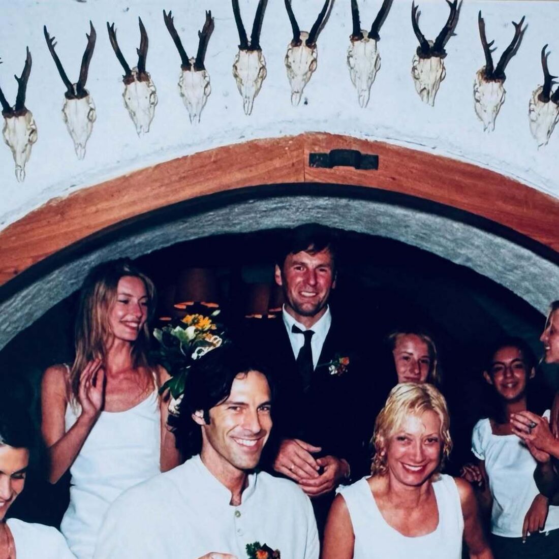 Paulo Pires no dia de casamento com Astrid Werdnig