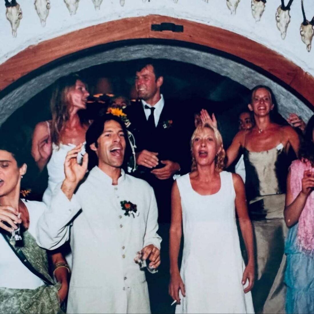 Paulo Pires no dia de casamento com Astrid Werdnig