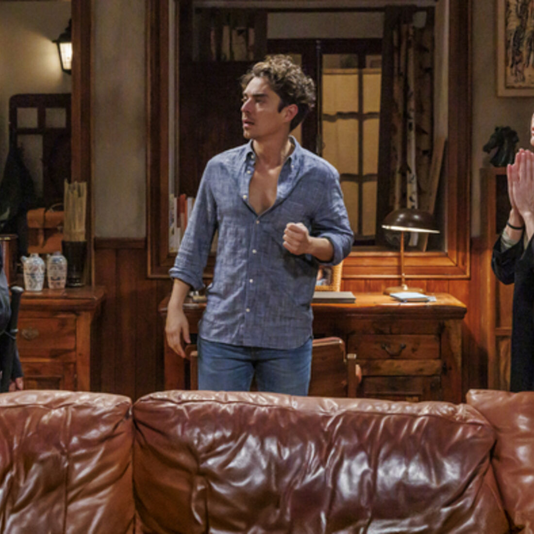 Clara, Gonçalo e Sofia na novela 'A Herança'