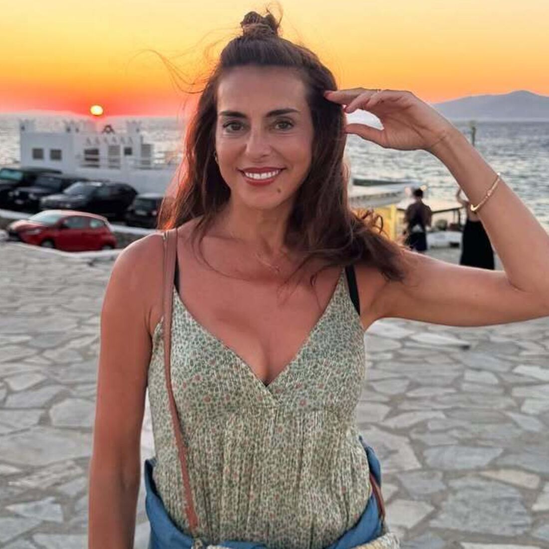 Catarina Furtado aproveita férias na Grécia com os filhos