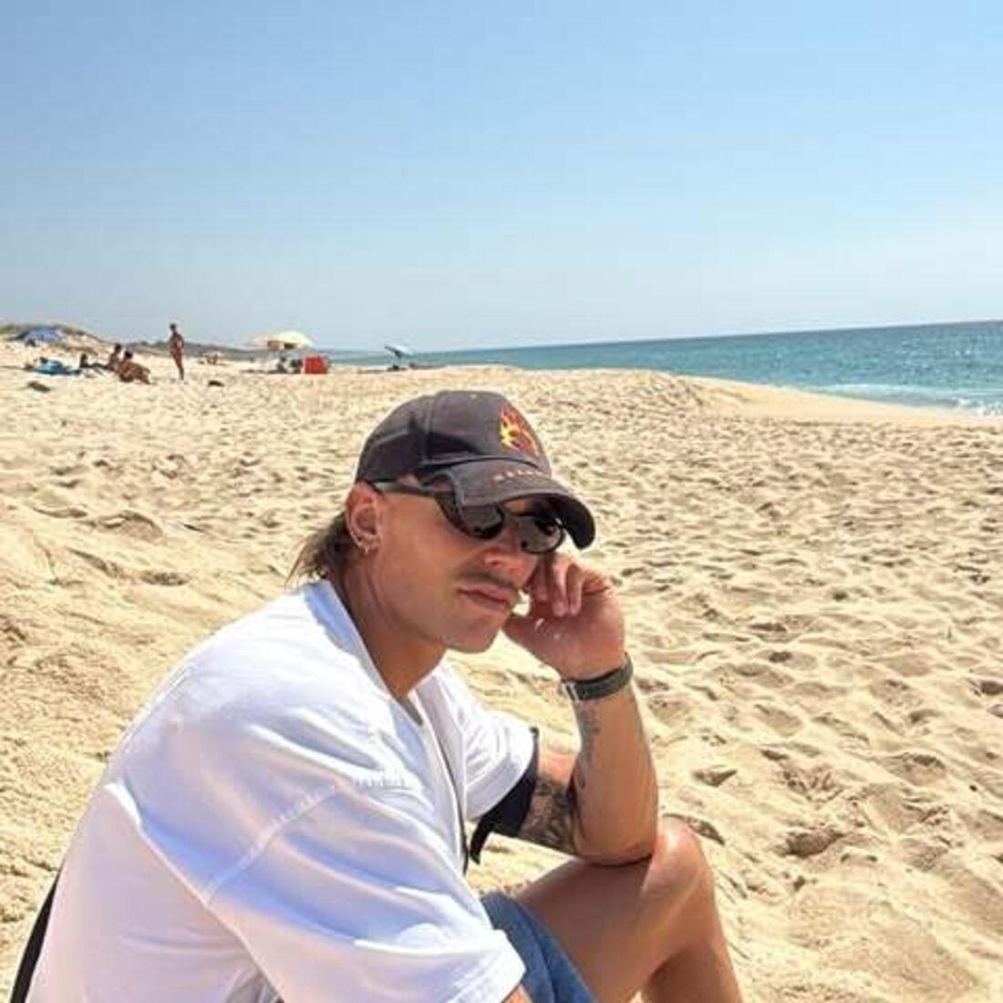 Ricardo Mangas na praia