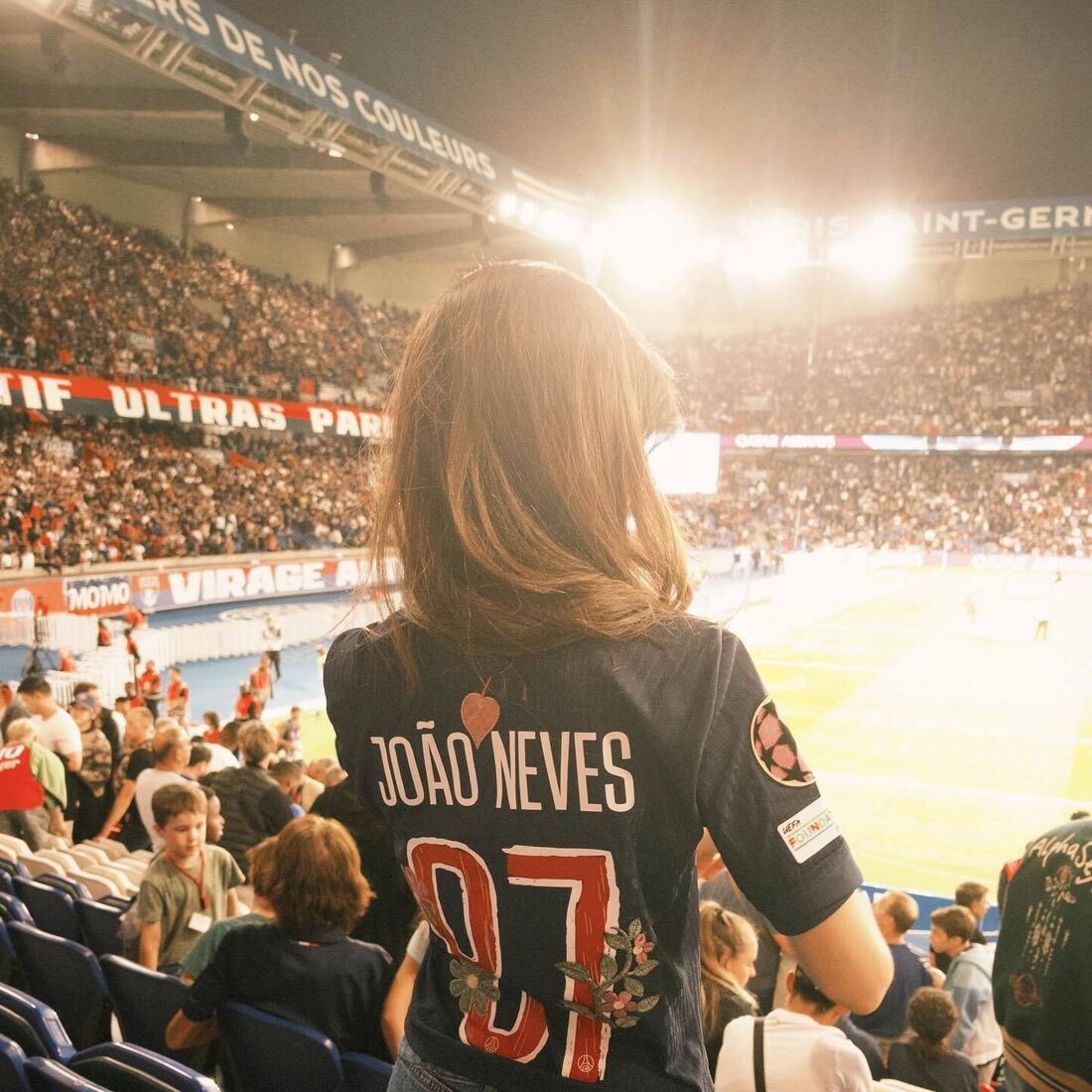 Madalena Aragão no reduto do PSG durante a vitória contra o Angers