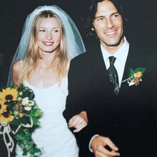 Paulo Pires no dia de casamento com Astrid Werdnig