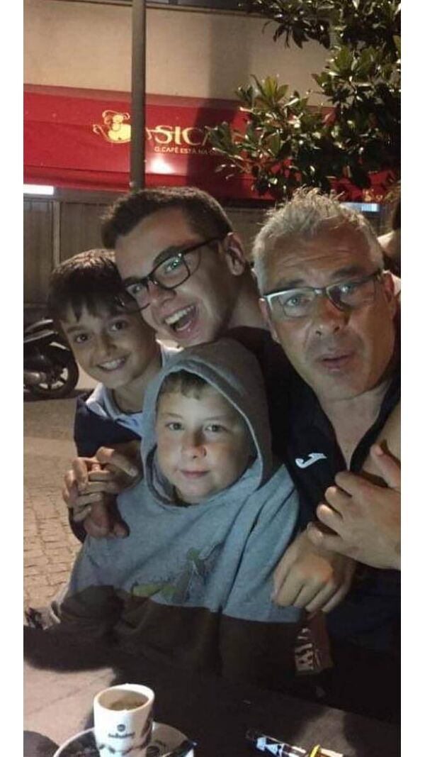 Jorge Costa com os filhos