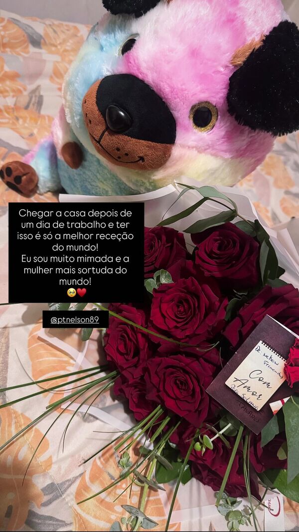 As flores que Nelson ofereceu a Solange