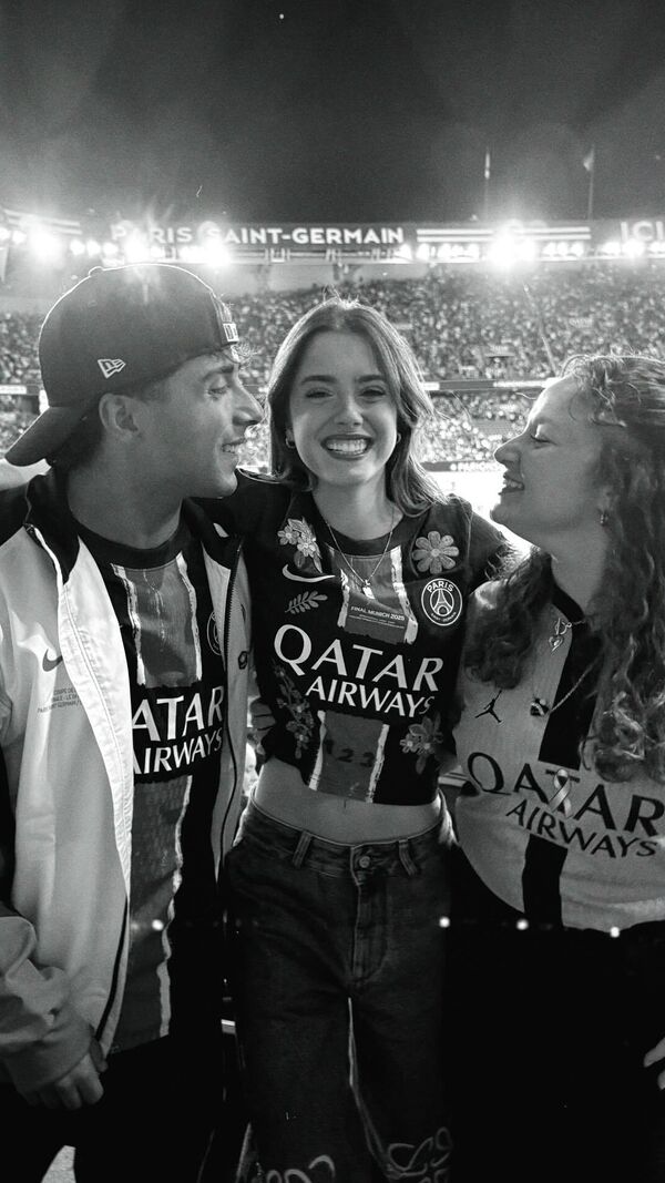 Madalena Aragão com Gonçalo Braga e Catarina de Carvalho no Parque dos Príncipes