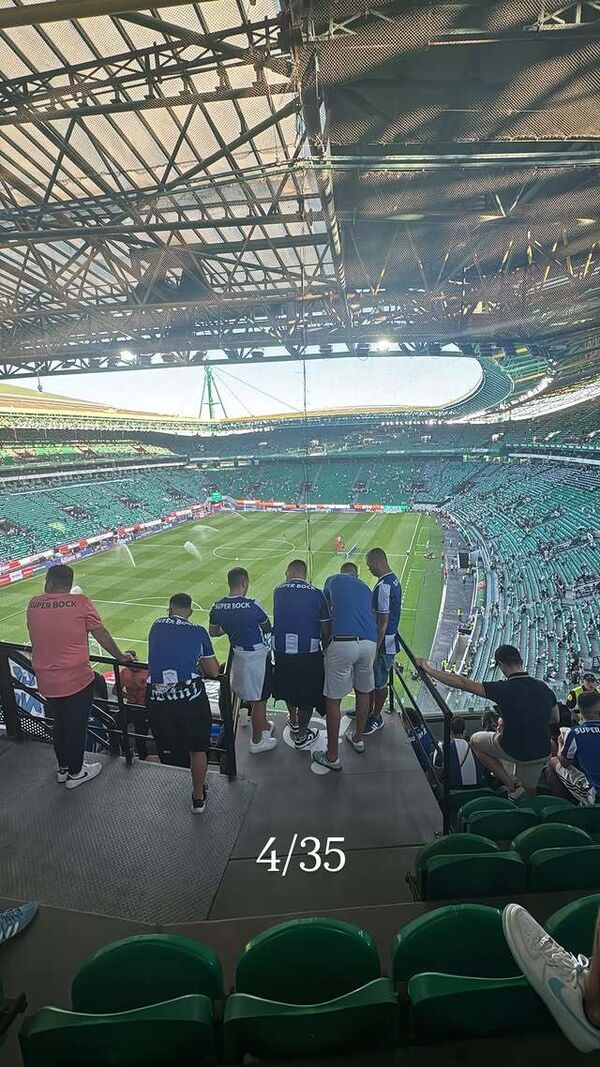 Francisco Monteiro no Estádio de Alvalade a assistir ao clássico