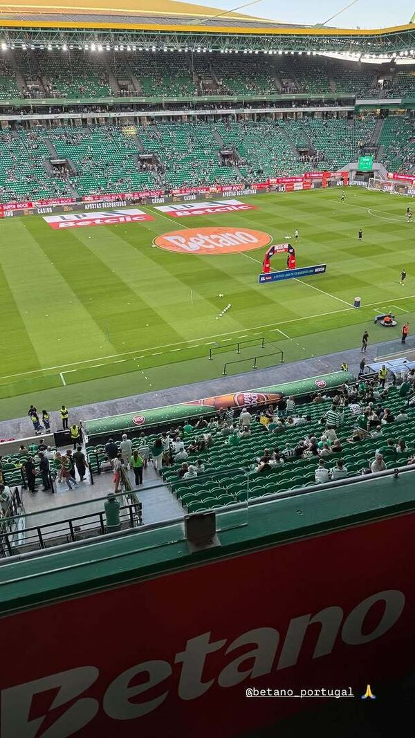João Monteiro no Estádio de Alvalade a assistir ao clássico