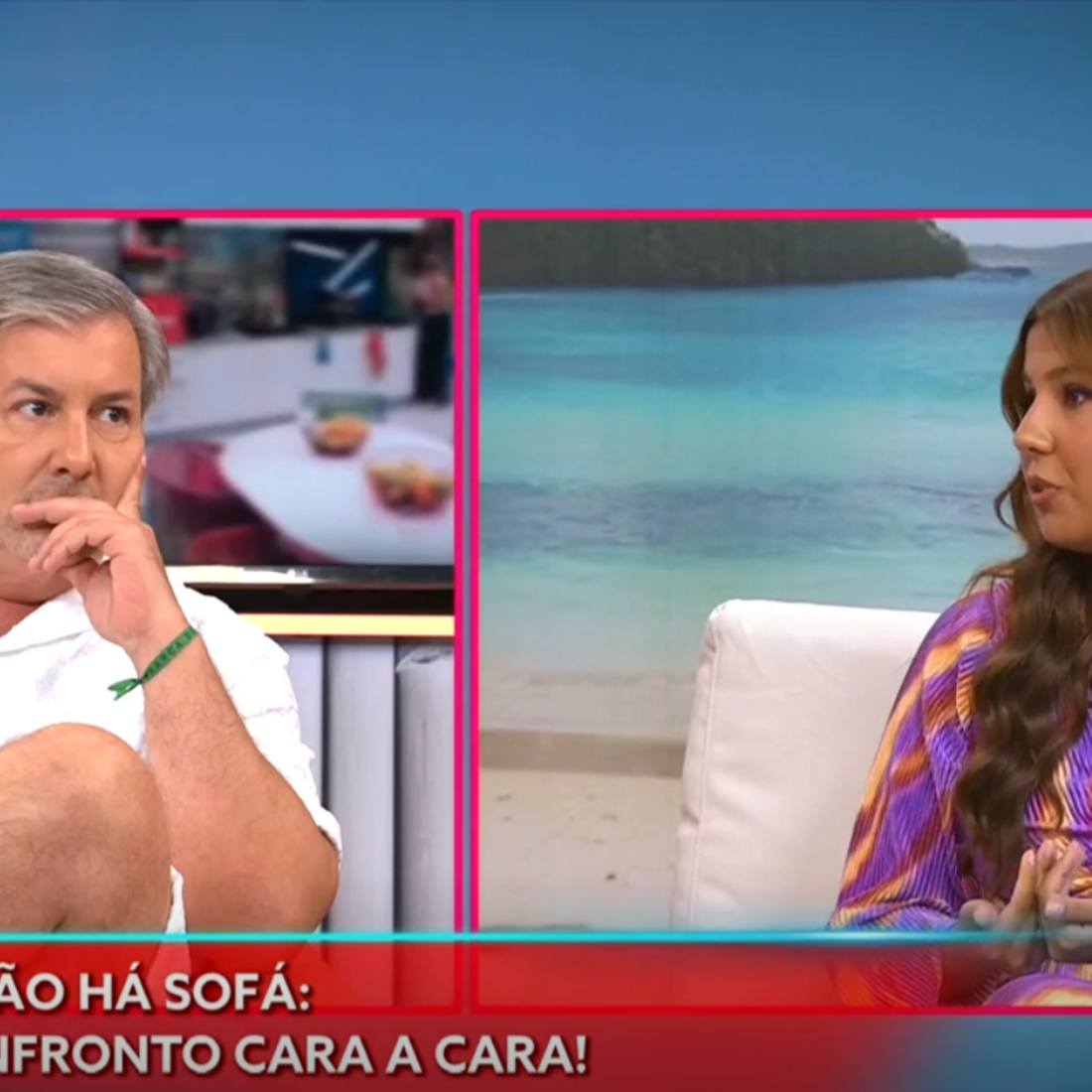 Bruno de Carvalho e Inês Morais em discussão