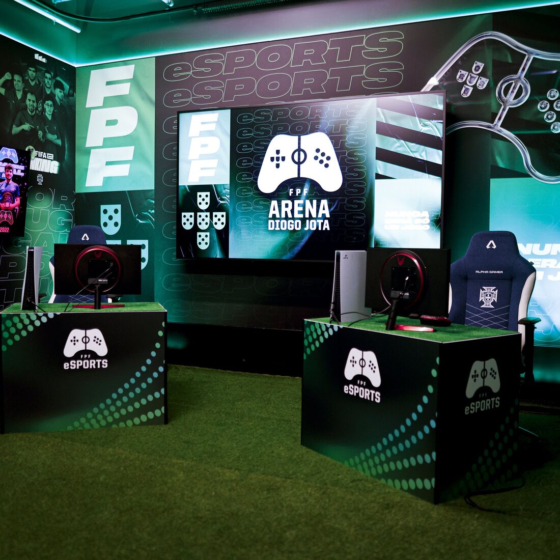 Arena Diogo Jota, um espaço dedicado aos esports na Cidade do Futebol
