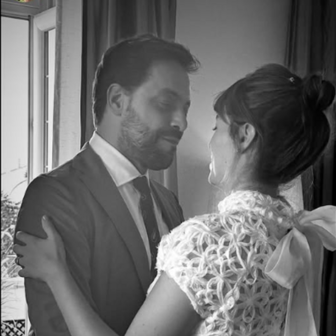 António Zambujo e Maria Luiza Jobim no dia do casamento