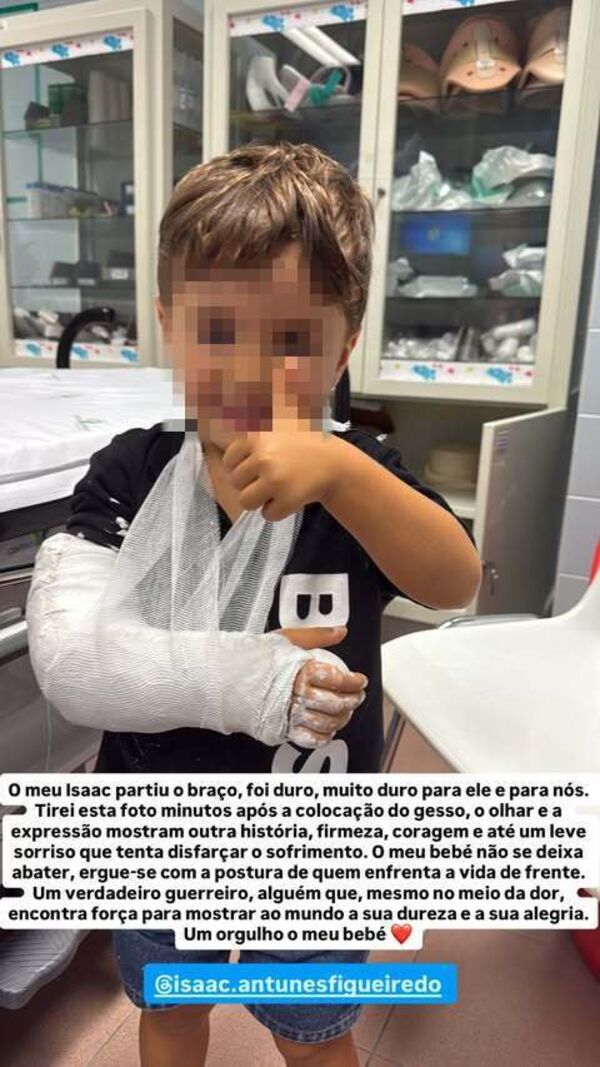Filho de Rui Figueiredo e Jéssica sofre infortúnio