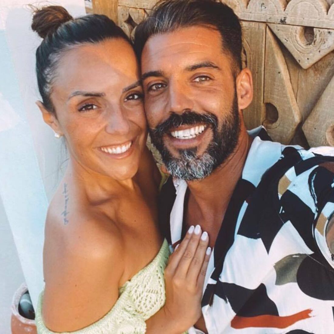 Bruno Simão com a mulher, Cátia Lourenço