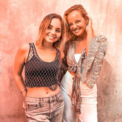 Bárbara Norton de Matos com a filha, Luz