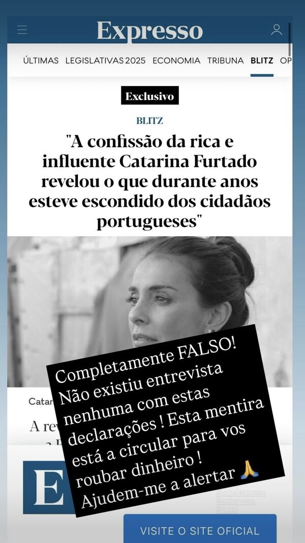 Catarina Furtado denuncia burla