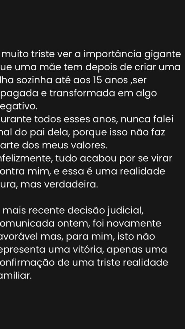 Bárbara Norton de Matos, comunicado