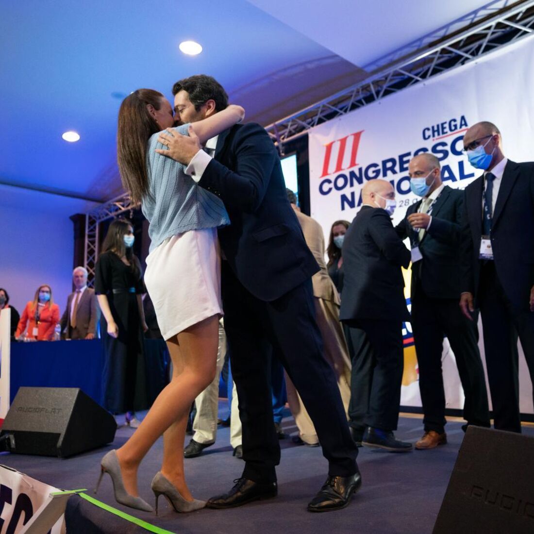 André Ventura e a mulher, Dina Marques