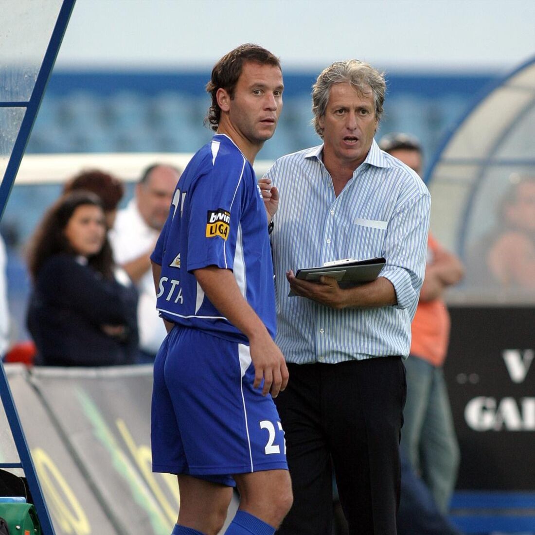 Cândido Costa com Jorge Jesus no Belenenses