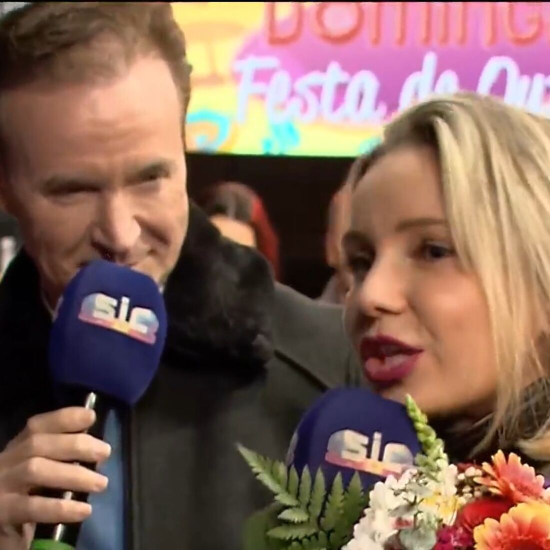 Emanuel, Luciana Abreu no último Domingão juntos