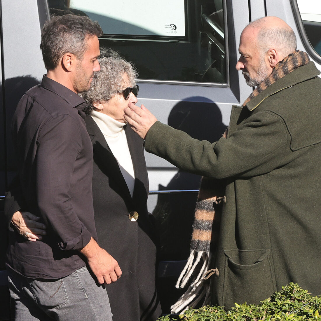 Pedro Teixeira, Cucha Carvalheiro e Heitor Lourenço no funeral de Almeno Gonçalves