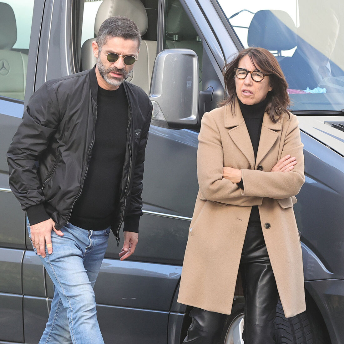 Hugo de Sousa e Gabriela Sobral no funeral de Almeno Gonçalves