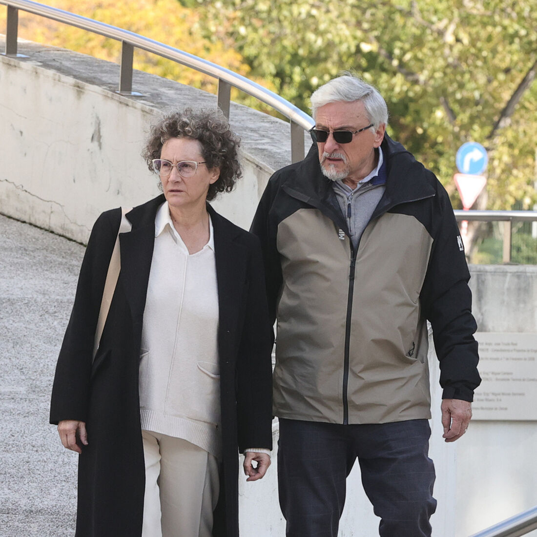 Luísa Cruz no funeral de Almeno Gonçalves