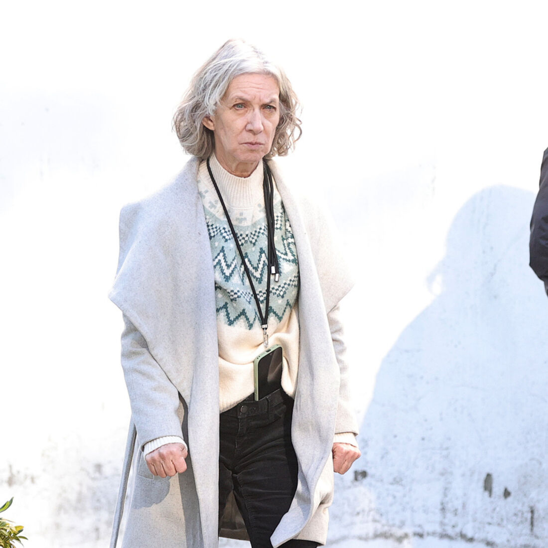 Custódia Gallego no funeral de Almeno Gonçalves