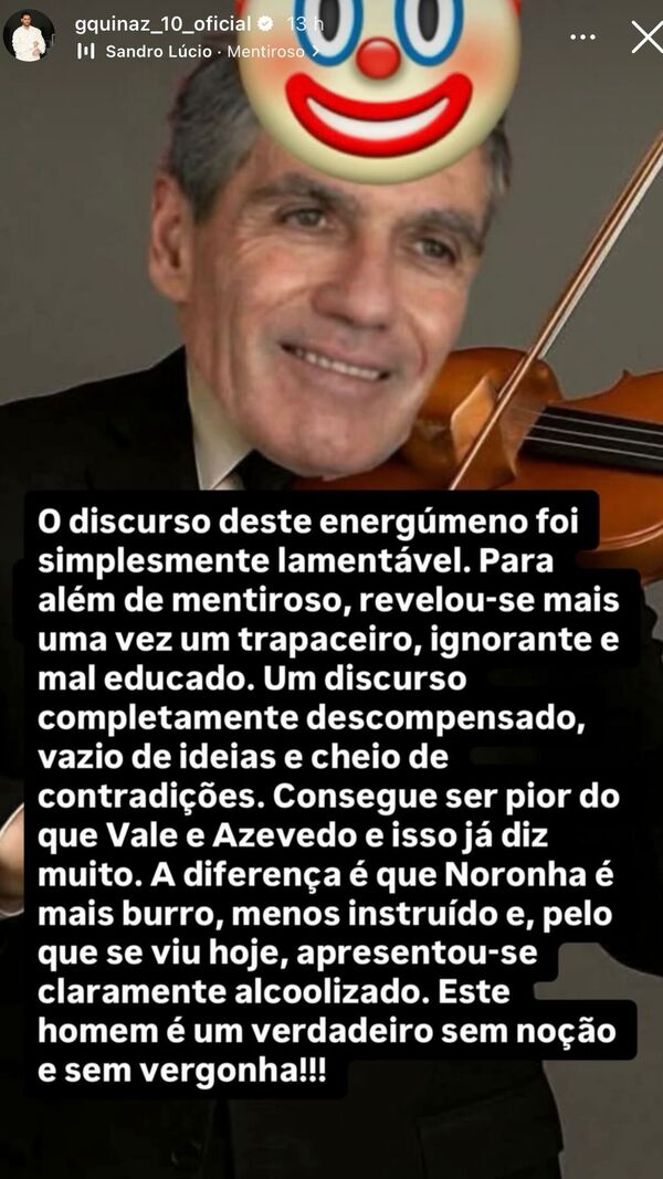 Gonçalo Quinaz acusa Noronha Lopes de estar alcoolizado durante o debate