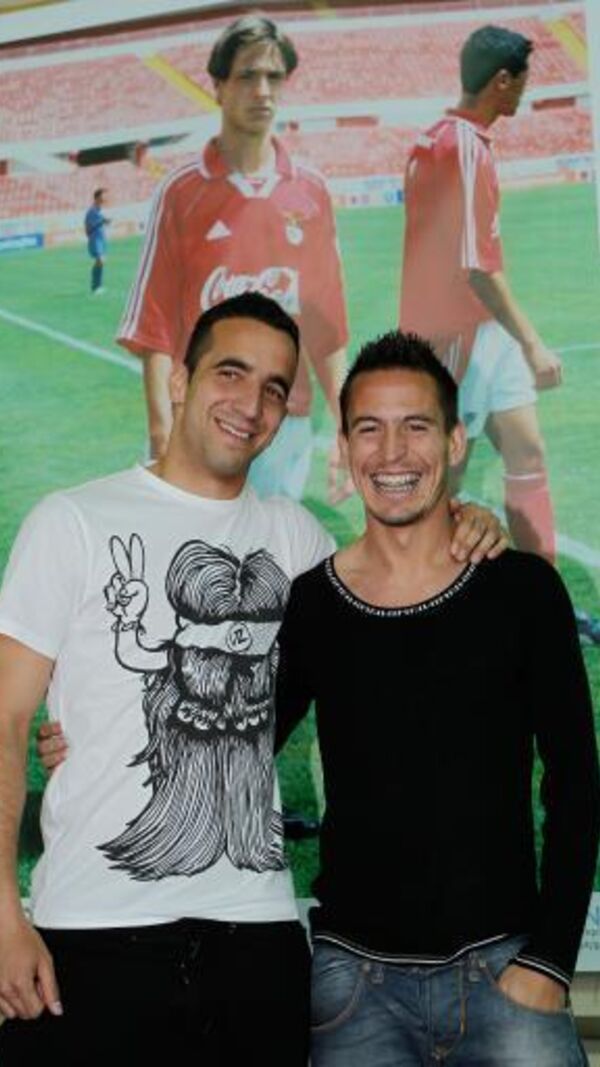 Ruben Amorim e João Pereira em torneio de homenagem a Bruno Baião em 2010