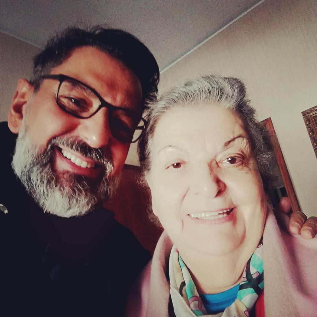 Zé Luís Cardoso com a mãe, Elisa