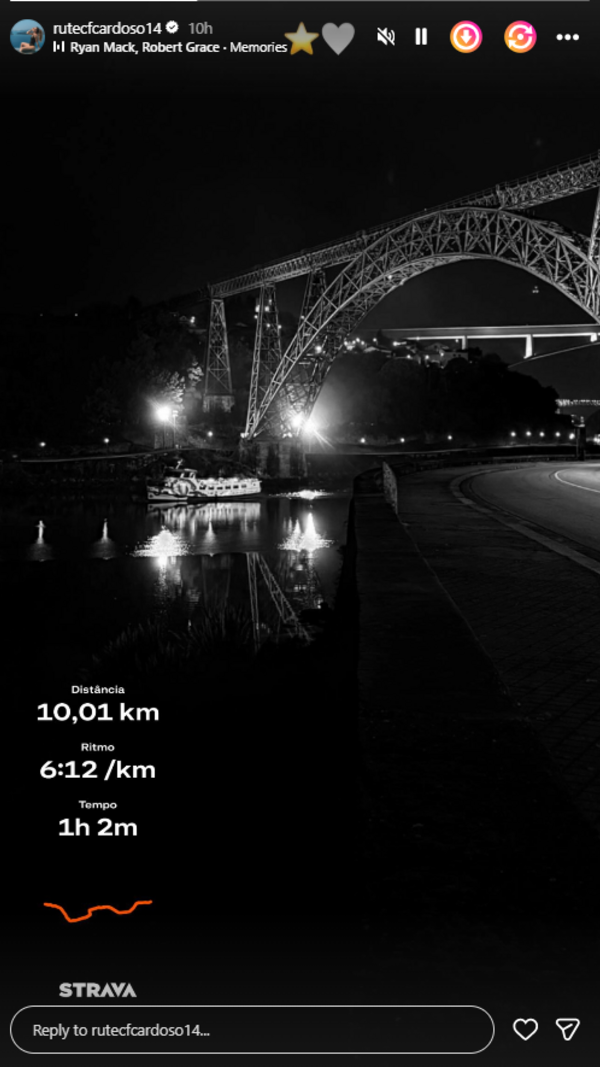 A corrida de Rute Cardoso no dia de aniversário de Diogo Jota